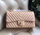 2017 Chanel Latest 2.55 Series Flap Bag Apricot Original Sheepskin Leather 1112 Gold hardware