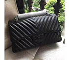 2017 Chanel Latest 2.55 Series Flap Bag Blue Original Sheepskin Leather 1112 Black Polished hardware 1112