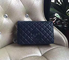 2017 Chanel Latest WOC A80697 Blue Original Leather Mini Bag Silver A80697