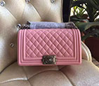 2017 Chanel Le Boy Flap Shoulder Bag Pink Original Lambskin Leather A67086