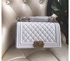 2017 Chanel Le Boy Flap Shoulder Bag white Original Lambskin Leather A67086