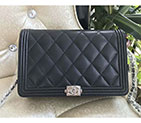 2017 Chanel Le boy WOC bag A80387 Black Original Lambskin Leather A80387