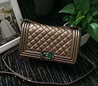 2017 Chanel LeBoy Flap Shoulder Bag Original Goat leather A67086 Bronze