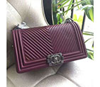 2017 Chanel LeBoy Flap Shoulder Bag Original leather A67086 Burgundy