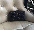 2017 Chanel Matelasse Bi-Fold Wallet Black Original Caviar A48667 Gold
