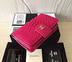 2017 Chanel Matelasse Bi-Fold Wallet Original python Leather A50073