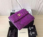 2017 Chanel Matelasse Tri-Fold Wallet Original python leather A48980