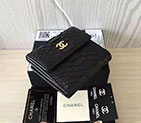 2017 Chanel Matelasse Tri-Fold Wallet Original python leather A48980
