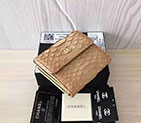 2017 Chanel Matelasse Tri-Fold Wallet Original python leather A48980