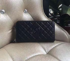 2017 Chanel Matelasse Zip Around Wallet Black Original Caviar leather A80695 Silver A80695