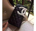 2017 Chanel Original Calfskin Leather Black CC Logo Bi-Fold Wallet A26717 Black
