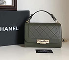 2017 Chanel Shoulder Tote Bag Original Deer Leather A93701 Grey A93701
