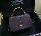 2017 Chanel Small Shoulder Tote bag Original Python Leather A90019 Gold hardware A90019