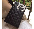 2017 Chanel Tri-Fold Wallet Original Calfskin Leather A46645 Black