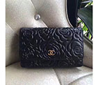 2017 Chanel WOC A33814 Black Original Lambskin Leather Mini Flap Bag Gold A33814