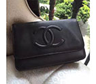 2017 Chanel WOC A33814 Black Original Lambskin Leather Mini Flap Bag Silver A33814