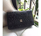 2017 Chanel WOC A33814 Black Original Lambskin Leather Mini Flap Bag Silver A33814