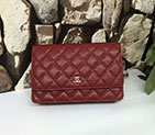 2017 Chanel WOC A33815 Red Original Caviar Leather Flap Shoulder Bags Gold A33815