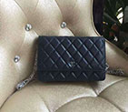 2017 Chanel WOC A33815 Royalblue Original Caviar Leather Flap Shoulder Bags Silver A33815