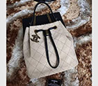 2017 Chanel White Original Nubuck Leather Bucket bag A98151 A98151