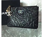 2017 Chanel coin purse Original Sheepskin Leather A50083 Black A50083