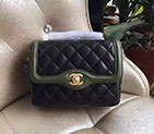 2017 Chanel mini Classic Flap Bag Black Original Sheekskin leather A35200 Gold Hardware A35200