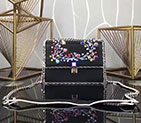 2017 Fendi KAN I SMALL Shoulder bag in calfskin leather 9670 9670