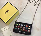 2017 Fendi WALLET ON CHAIN in leather 8M03469 8M03469