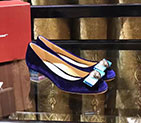 2017 Ferragamo women shoes in velvet Heel Height 4.5cm LFWS0200