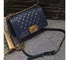 2017 Le Boy Chanel Flap Shoulder Bag Original Caviar Leather A67085 Royalblue A67085