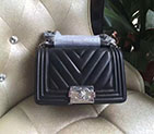 2017 Le Boy Chanel Flap Shoulder Bag Original Lambskin Leather A67085 Black A67085