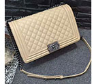 2017 Le Boy Chanel Flap Shoulder Bag in Original Caviar Leather A67088 Apricot A67088