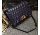 2017 Le Boy Chanel Flap Shoulder Bag in Original Caviar Leather A67088 Royalblue A67088