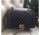 2017 Le Boy Chanel Flap Shoulder Bag in Original Sheepskin Leather A67088 Black A67088