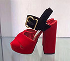 2017 Prada women Sandals in velvet Heel Height 13cm PSW0250