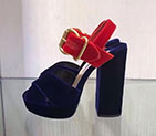 2017 Prada women Sandals in velvet Heel Height 13cm PSW0248