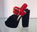 2017 Prada women Sandals in velvet Heel Height 13cm PSW0249