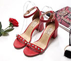 2017 Valentino women Sandals in Calfskin leather with rivet Heel Height 5.5cm VN0404