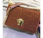 2017 Versace PATCHWORK SUEDE PYTHON HANDBAG 320666 320666