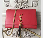 2017 YSL Saint Laurent MEDIUM KATE TASSEL SATCHEL IN SMOOTH GRAPHITE LEATHER 354121L