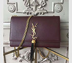 2017 YSL Saint Laurent MEDIUM KATE TASSEL SATCHEL IN SMOOTH GRAPHITE LEATHER 354121L