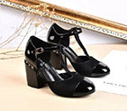 2017 chanle women Sandals in Patent leather with horse hair CHW1429