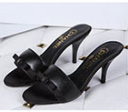 2017 chanle women Slippers in Sheepskin leather Heel Height 8cm CHW1420
