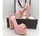 2017 gucci women Sandals in Calfskin leather Heel Height 13cm GWS562