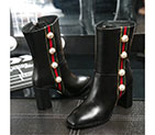 2017 gucci women Short Boots in Calfskin leather inside leather