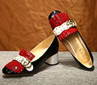 2017 gucci women shoes in Patent leather with rivet Heel Height 5cm