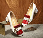 2017 gucci women shoes in Patent leather with rivet Heel Height 5cm GWS595