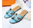2017 hermes women Slippers in Calfskin leather HWS238