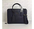 2017 prada Men briefcase bag Original Saffiano Cuir leather 2VE366