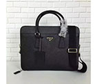 2017 prada Men briefcase bag Original Saffiano Cuir leather 2VE366